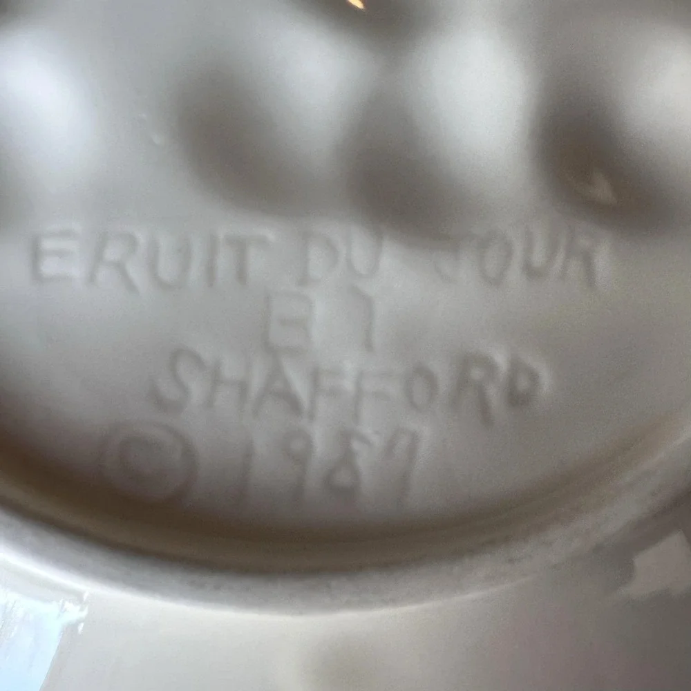 Erik Van Horn Fruit du Jour Plates Set of 6‎ Shafford Majolica 1987 Vintage